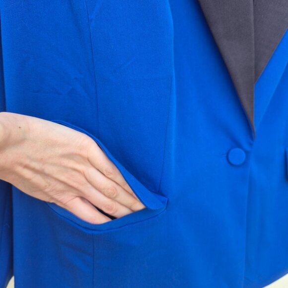 NWT Eloquii Cobalt Blue Tuxedo Blazer Size 22 - Picture 5 of 14